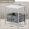 Sorbus Nightstand with 2 Drawers - Steel Frame, Wood Top & Easy Pull Fabric Bins - Great for Home, Bedroom, Office & College Dorm